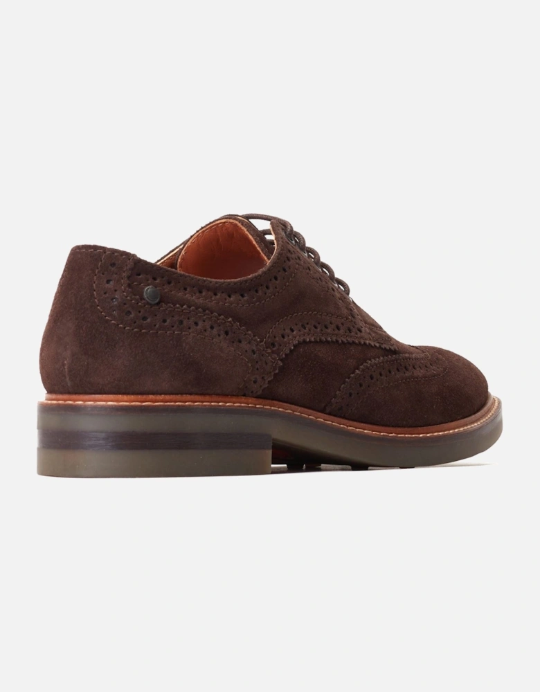 London Hatfield Leather Men's Burnt Brown Brogues Shoes
