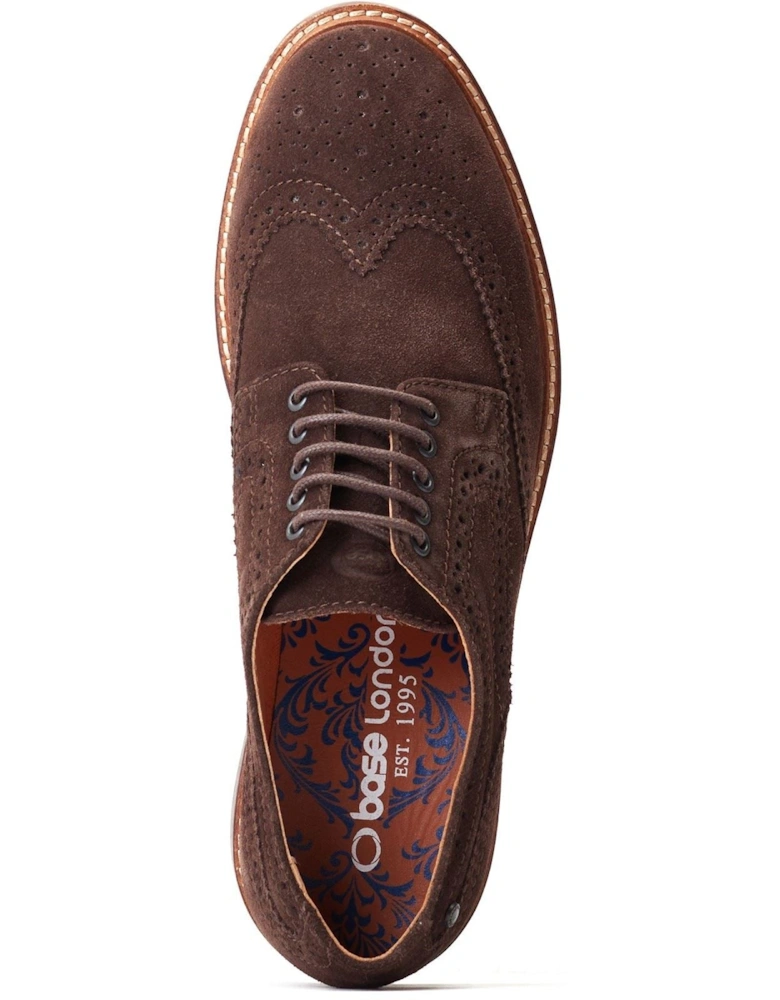 London Hatfield Leather Men's Burnt Brown Brogues Shoes