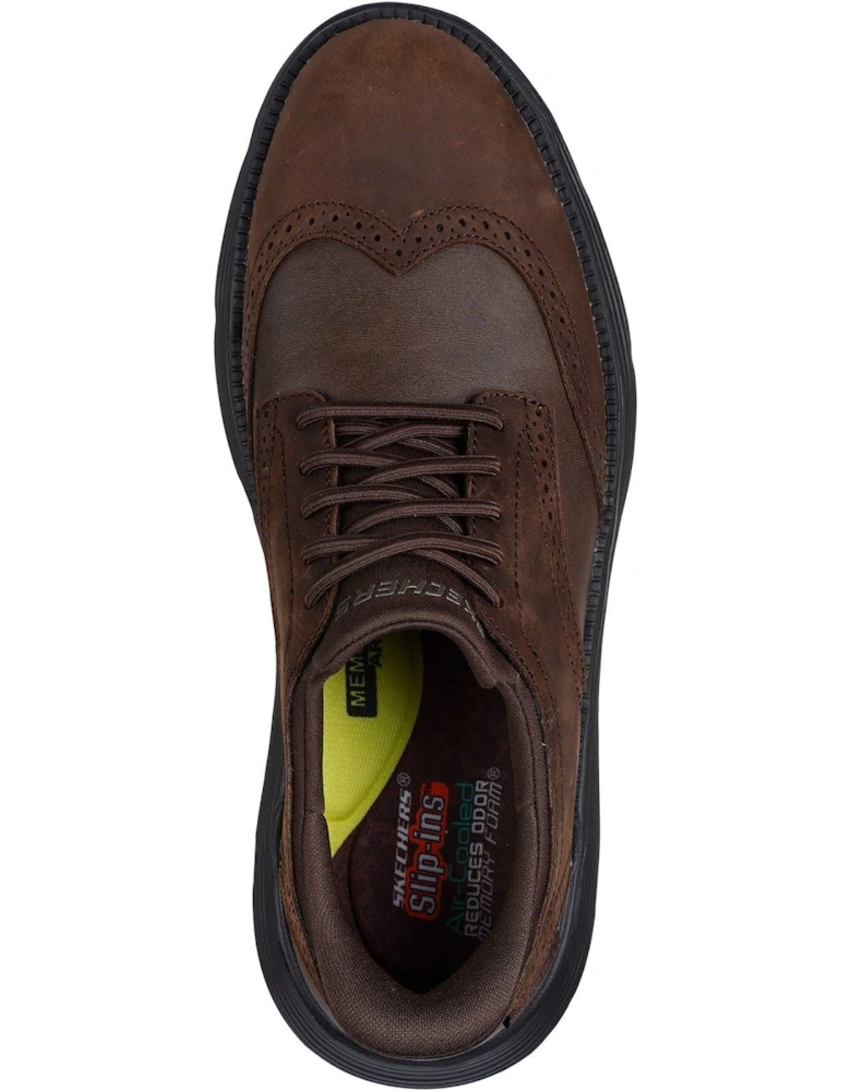 Garza Sully Leather Men's Cocoa Lace-Up Shoes