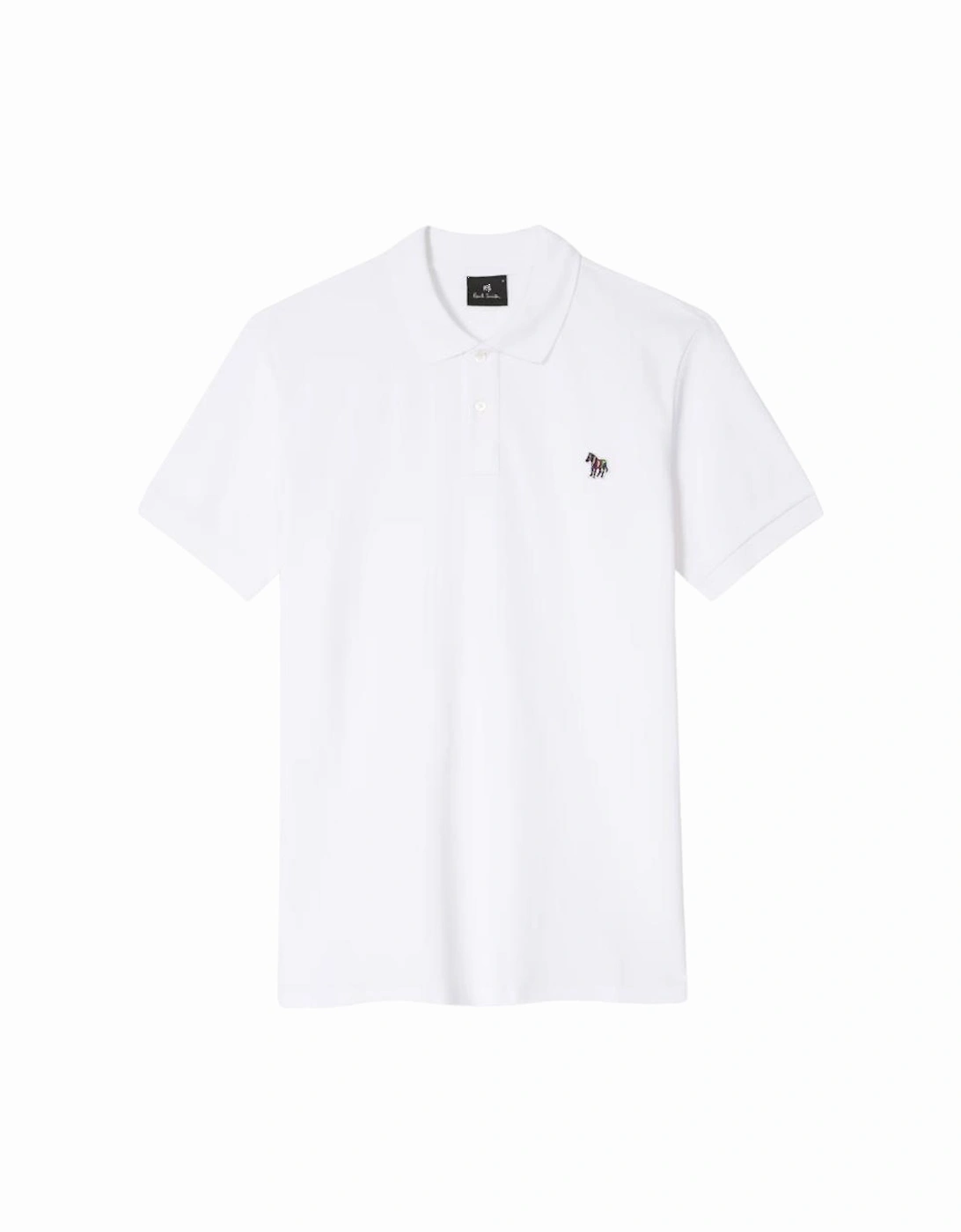 Paul Smith Men's White Ps Reg Fit Ss Polo Shirt Zebra - : 38/Regular Medium