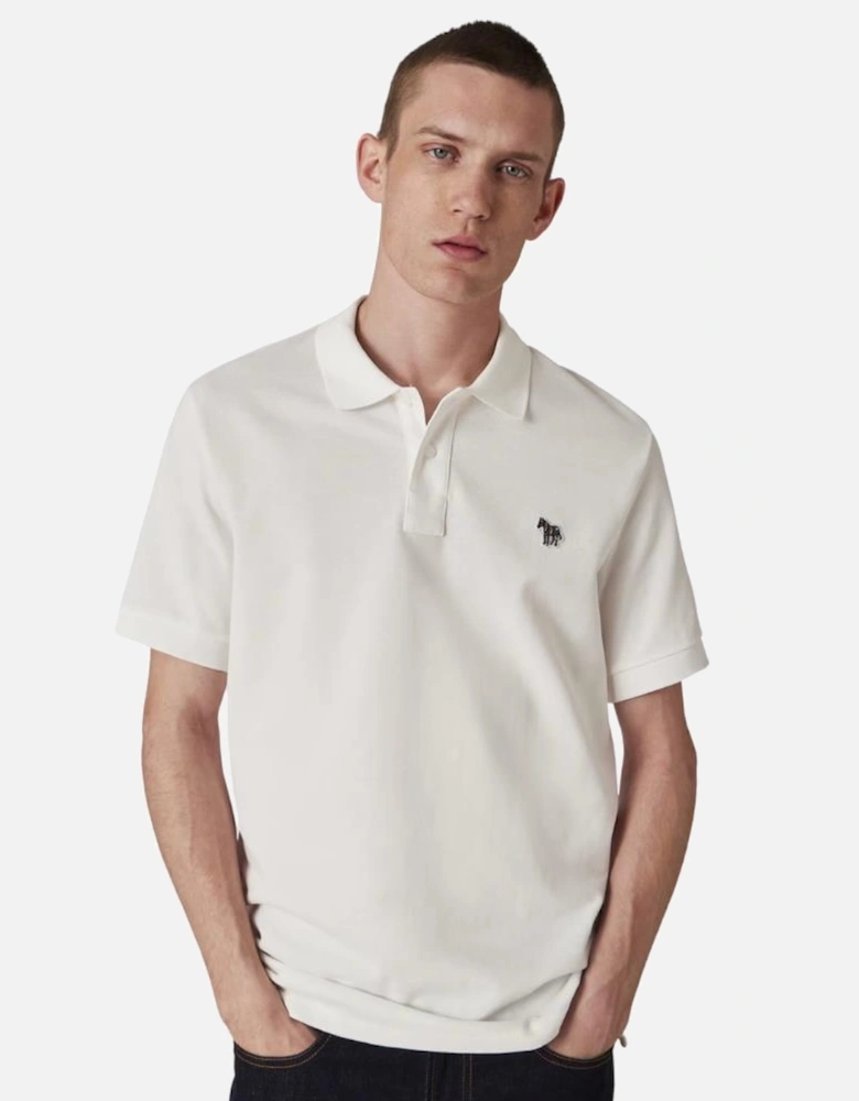 PS Reg Fit SS Polo Shirt Zebra - White