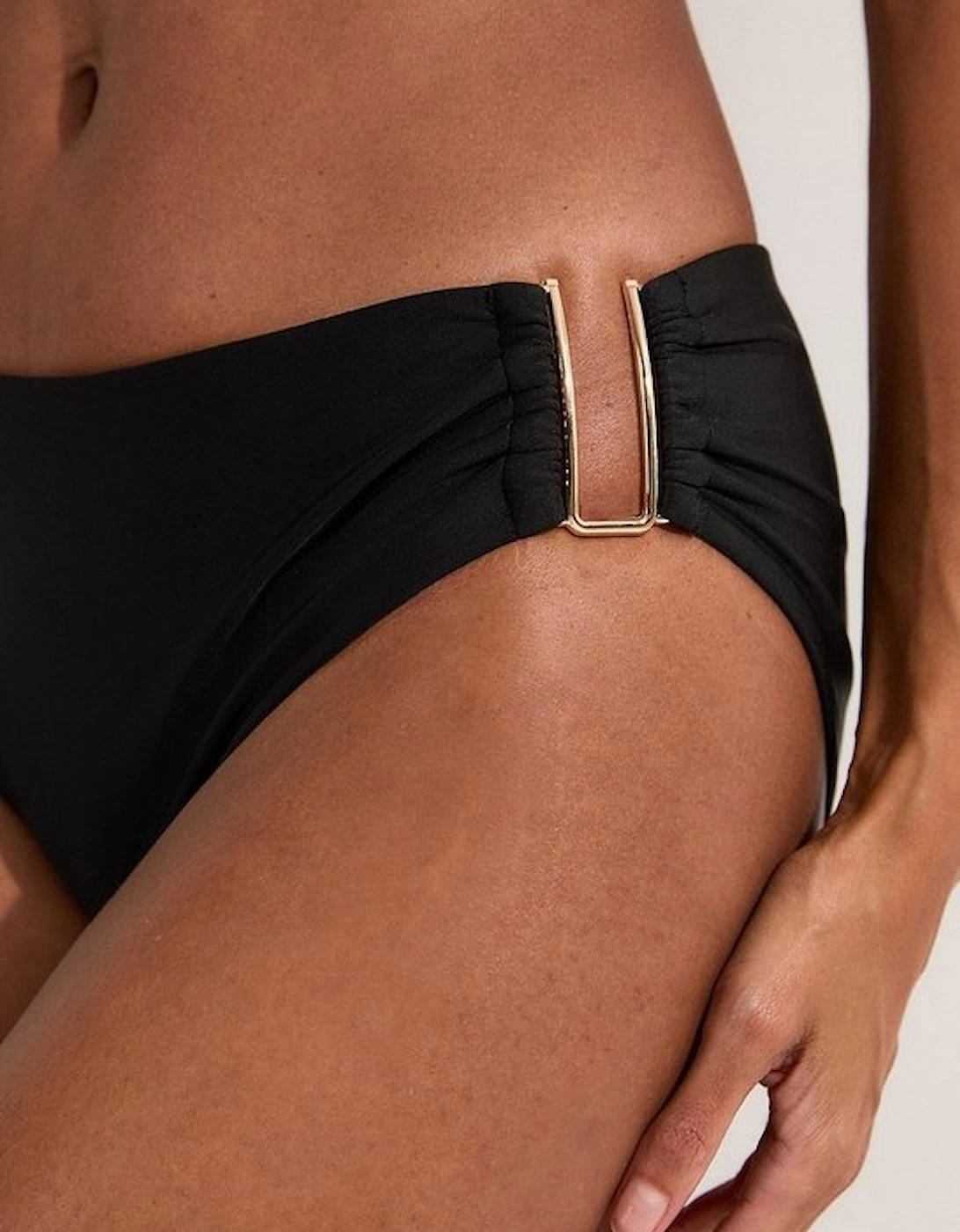 Bikini Bottoms With Gold Trim