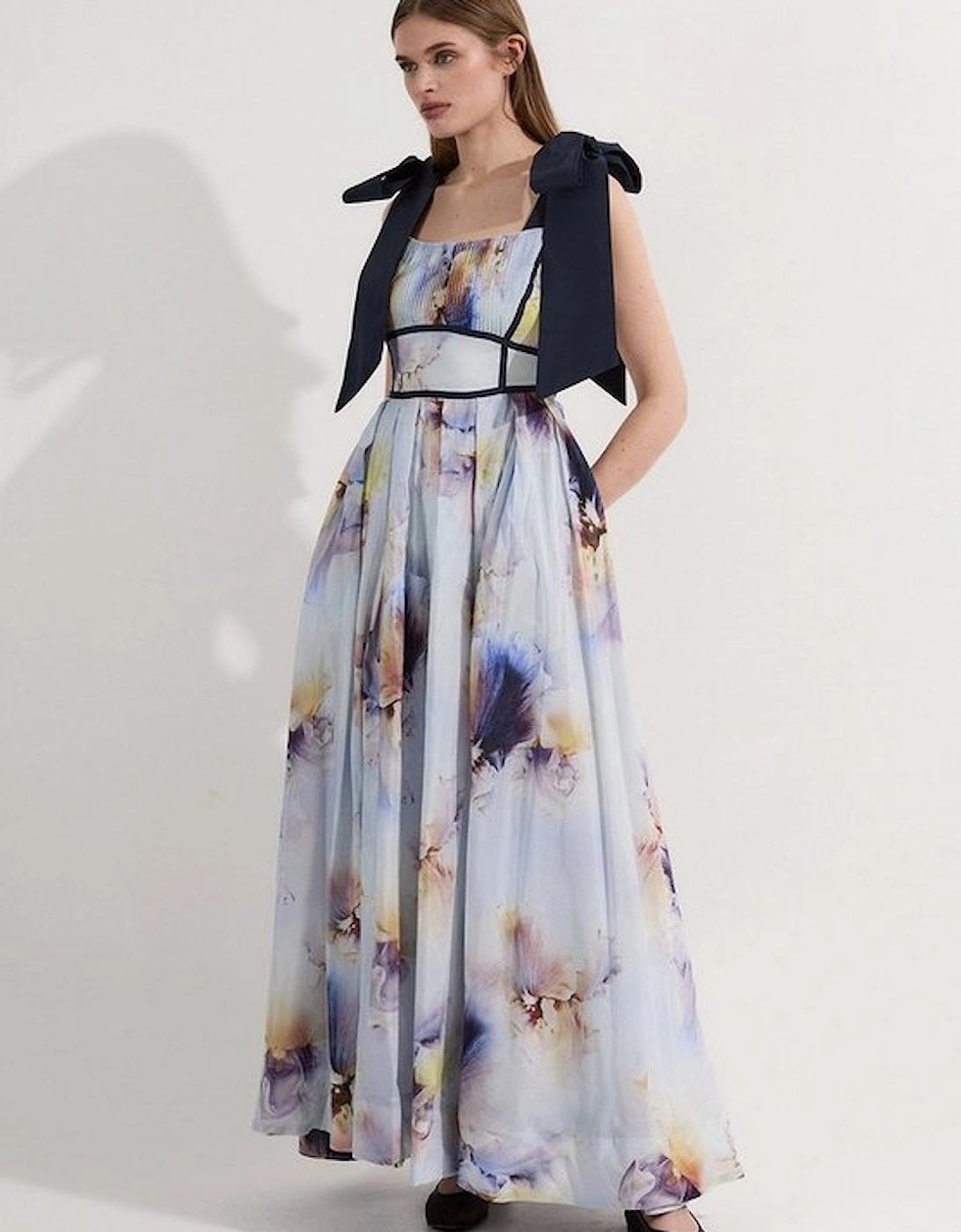 Spring Floral Silk Cotton Woven Strappy Dress, 5 of 4