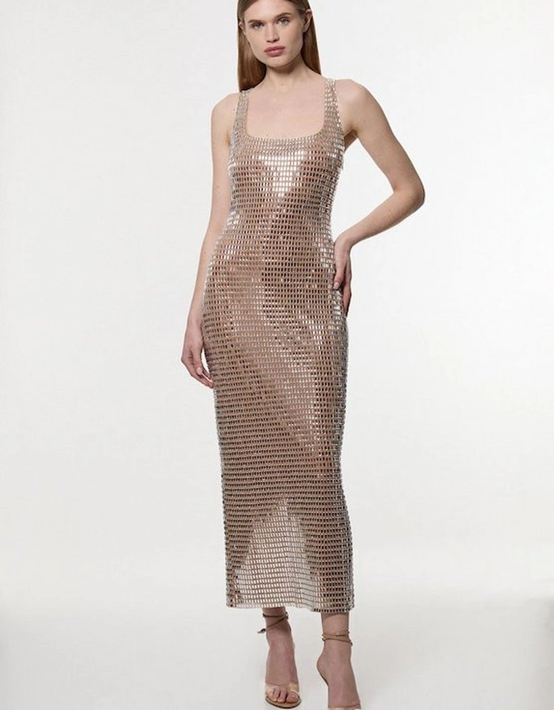 Petite Premium Crystal Embellished Jersey Midi Dress, 5 of 4