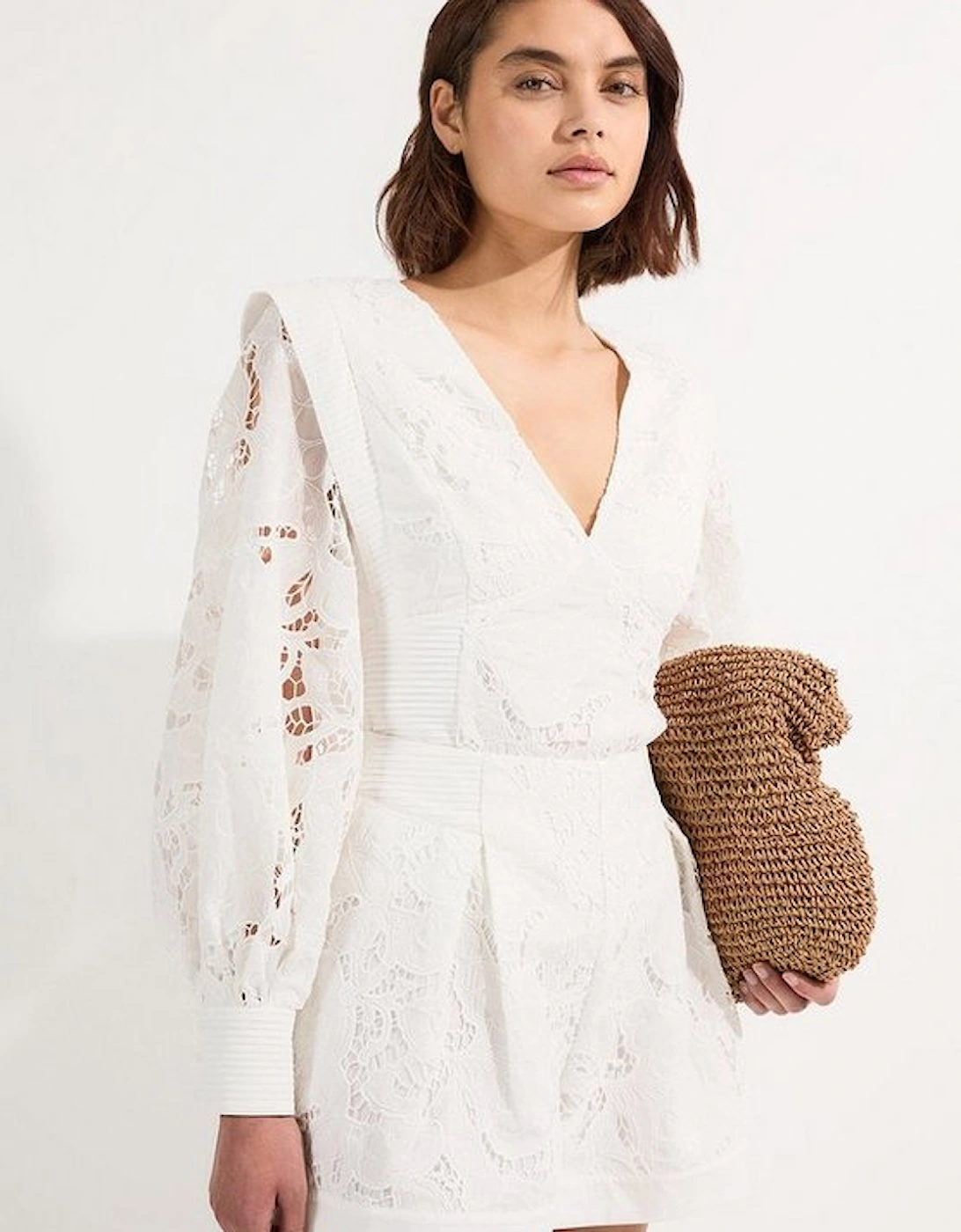 Cutwork Broderie Drama Sleeve Woven Blouse, 4 of 3