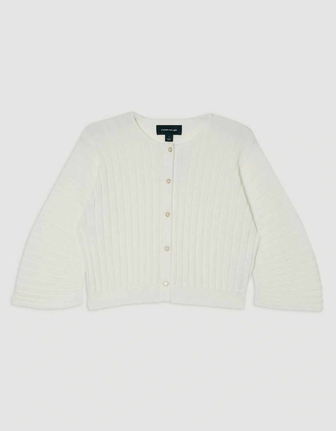 Pleated Rib Summer Knit Cardigan