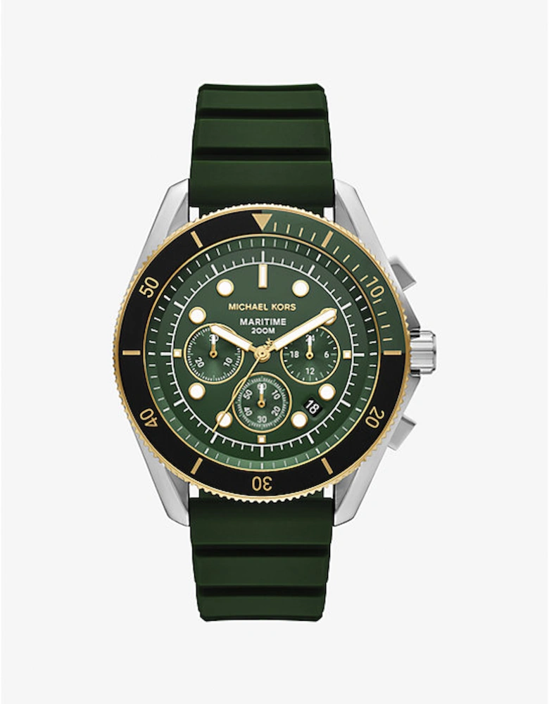 Oversized Maritime Two-Tone and Silicone Watch