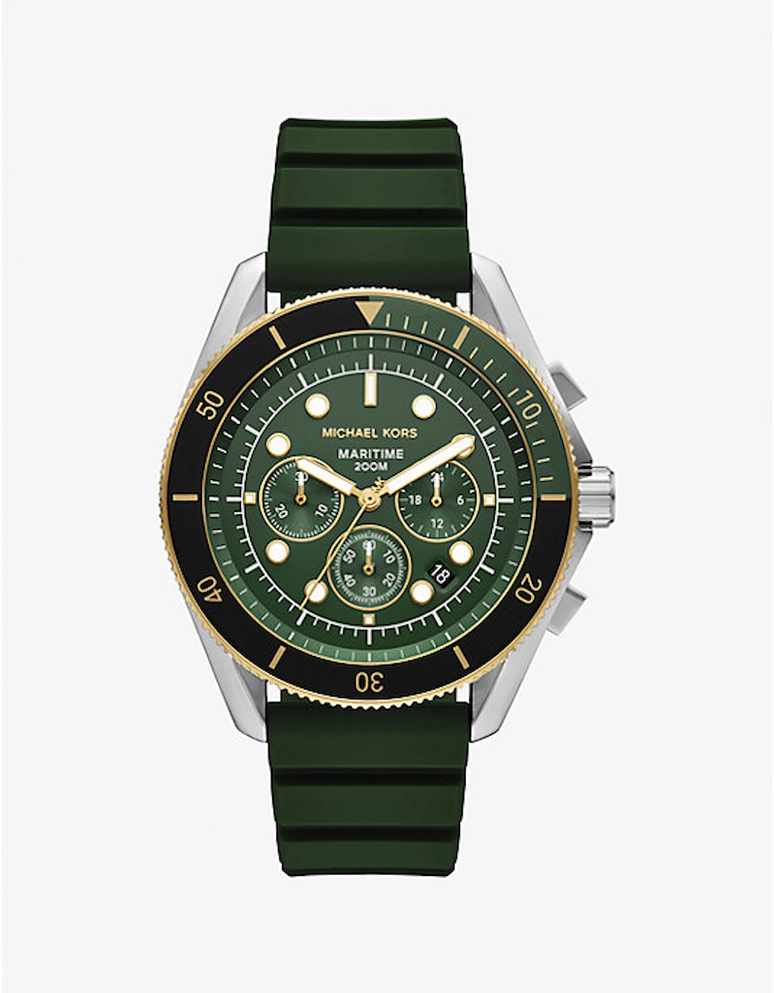Oversized Maritime Two-Tone and Silicone Watch, 2 of 1