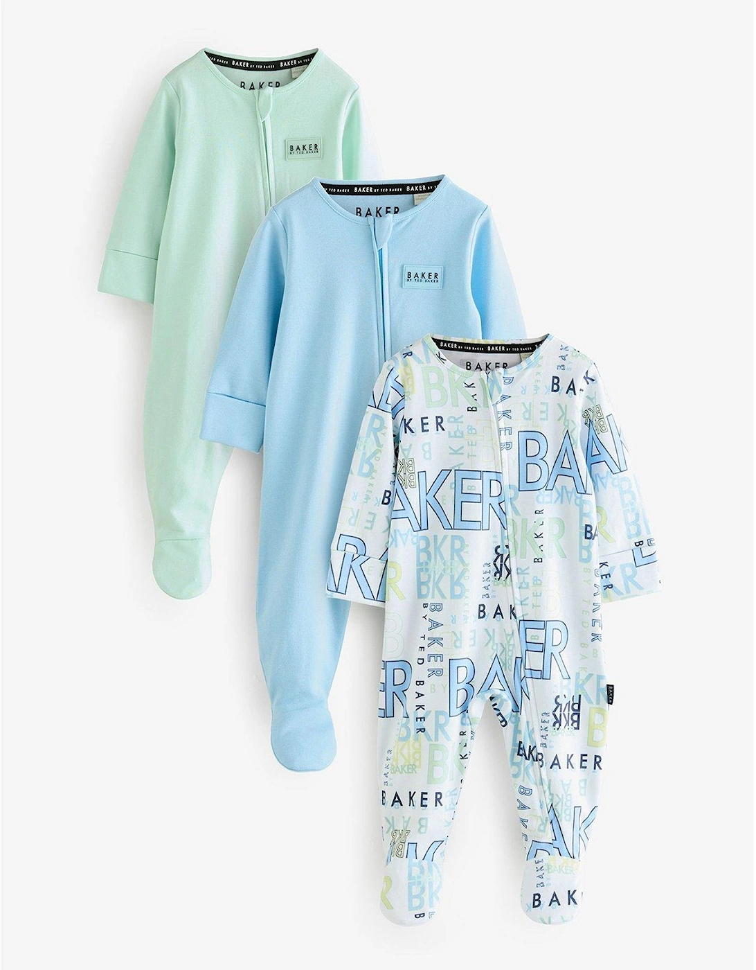 Baby 3 Pack Sleepsuit - Multi, 2 of 1