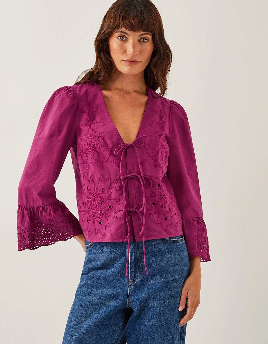 Saoirse Emb Tie Top, 2 of 1
