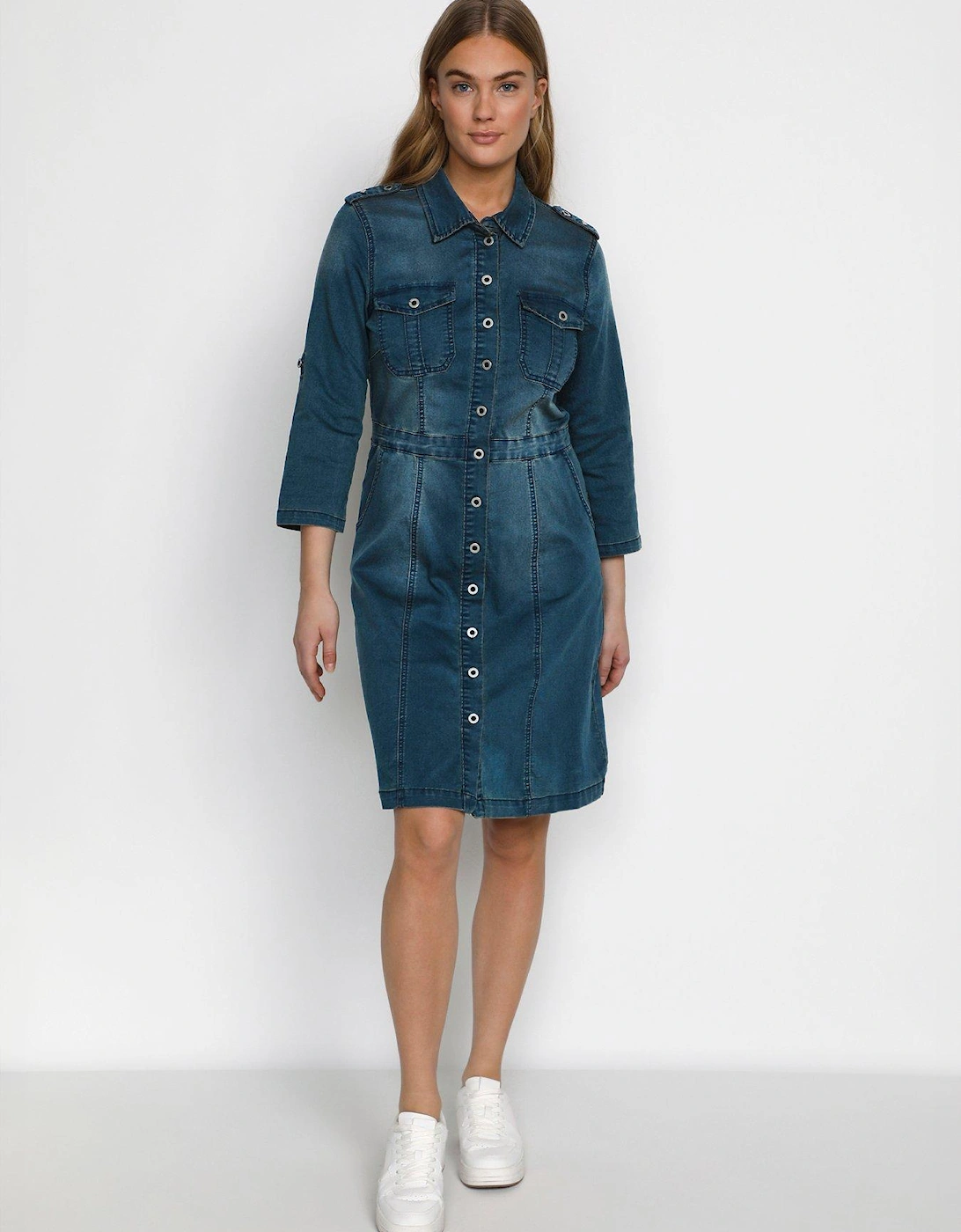 Uniform Denim Dress - Blue, 2 of 1
