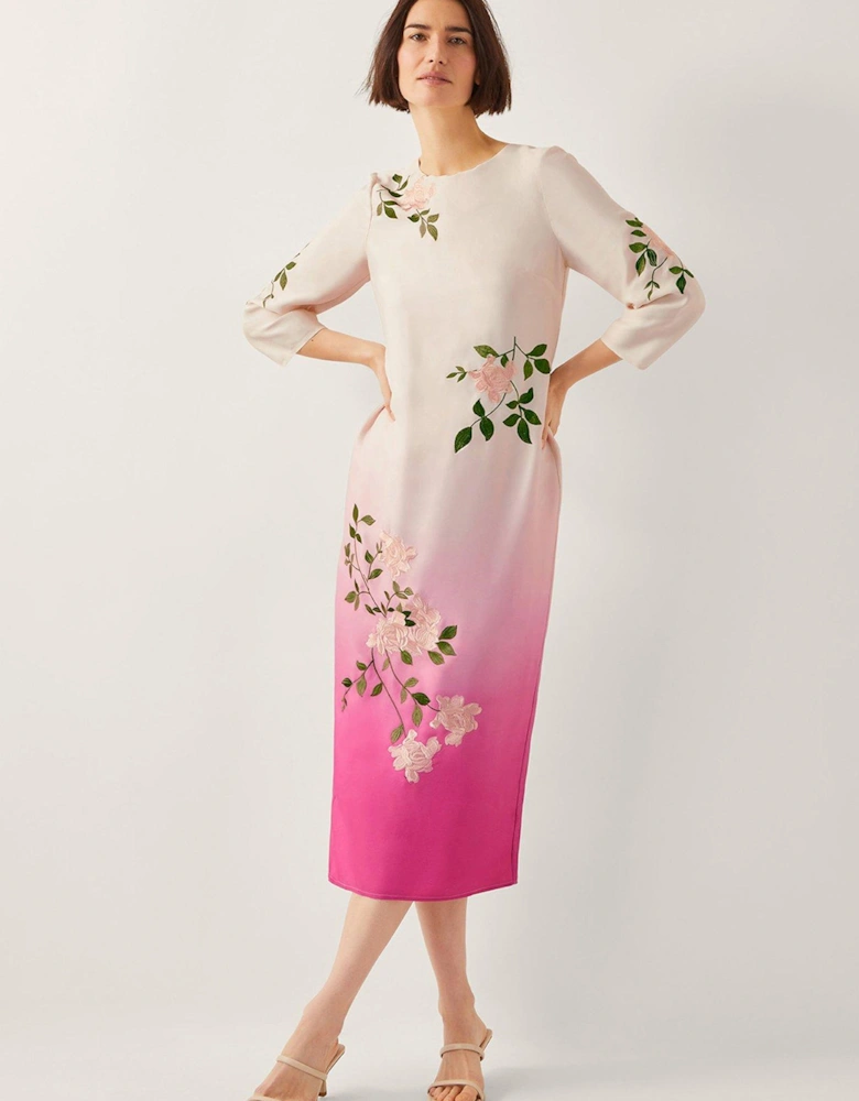Felicity Ombre Midi Dress - Pink