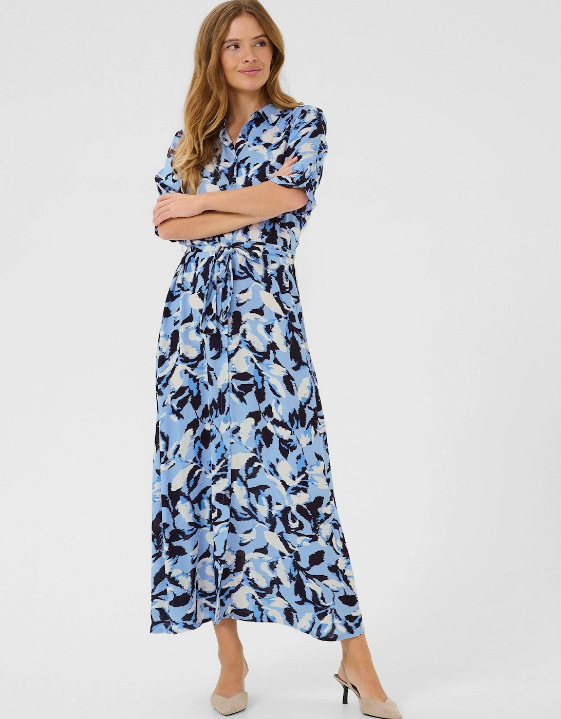 Mira Shirt Dress - Blue, 2 of 1