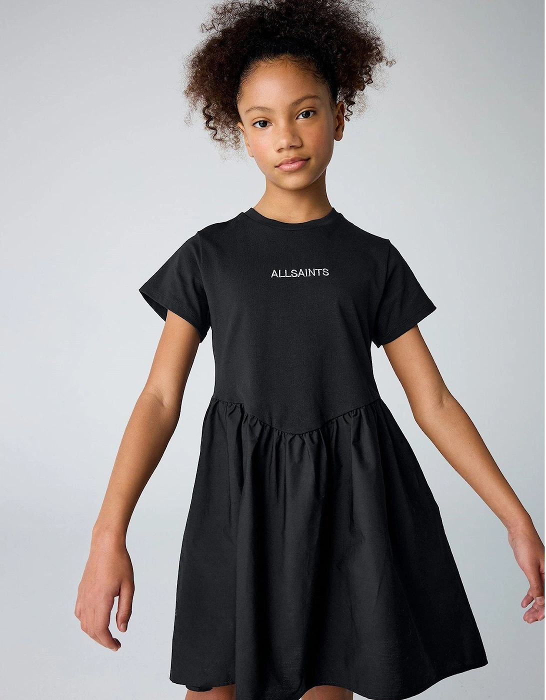 Girls Logo Dress - Black, 2 of 1