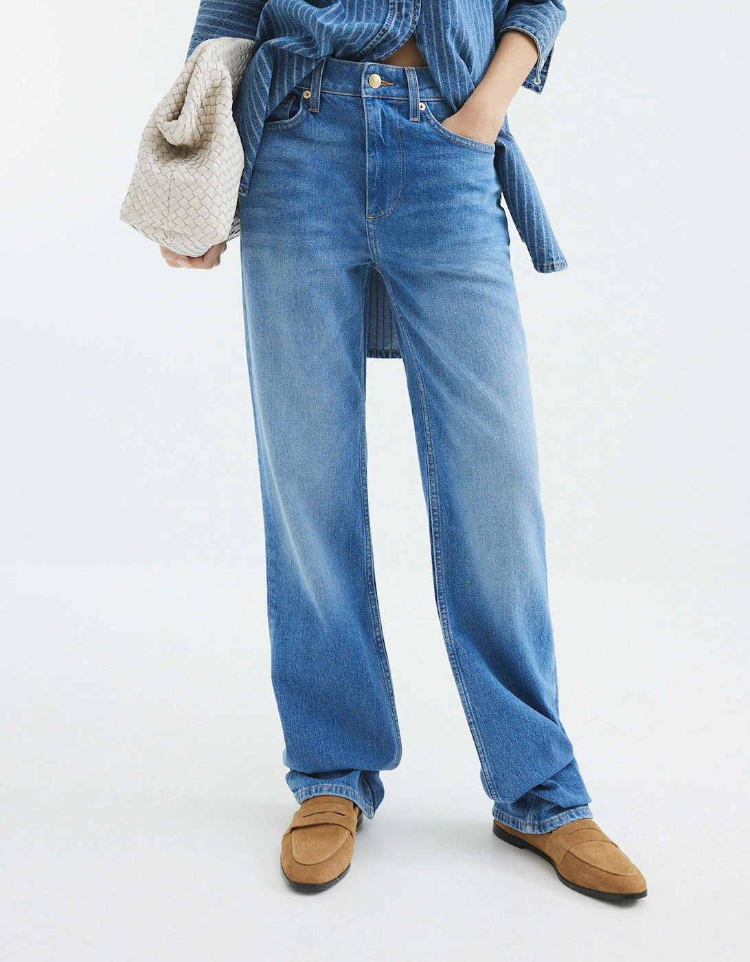 High Rise Stretch Straight Leg Jeans, 2 of 1