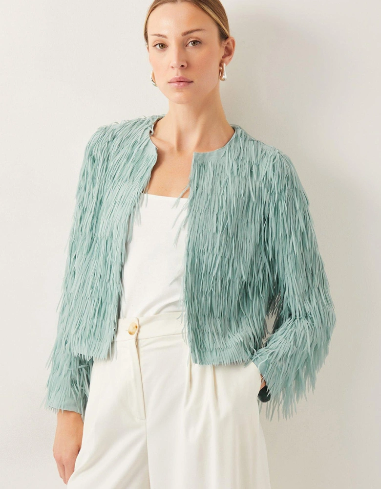 Cosima Fringe Jacket - Green