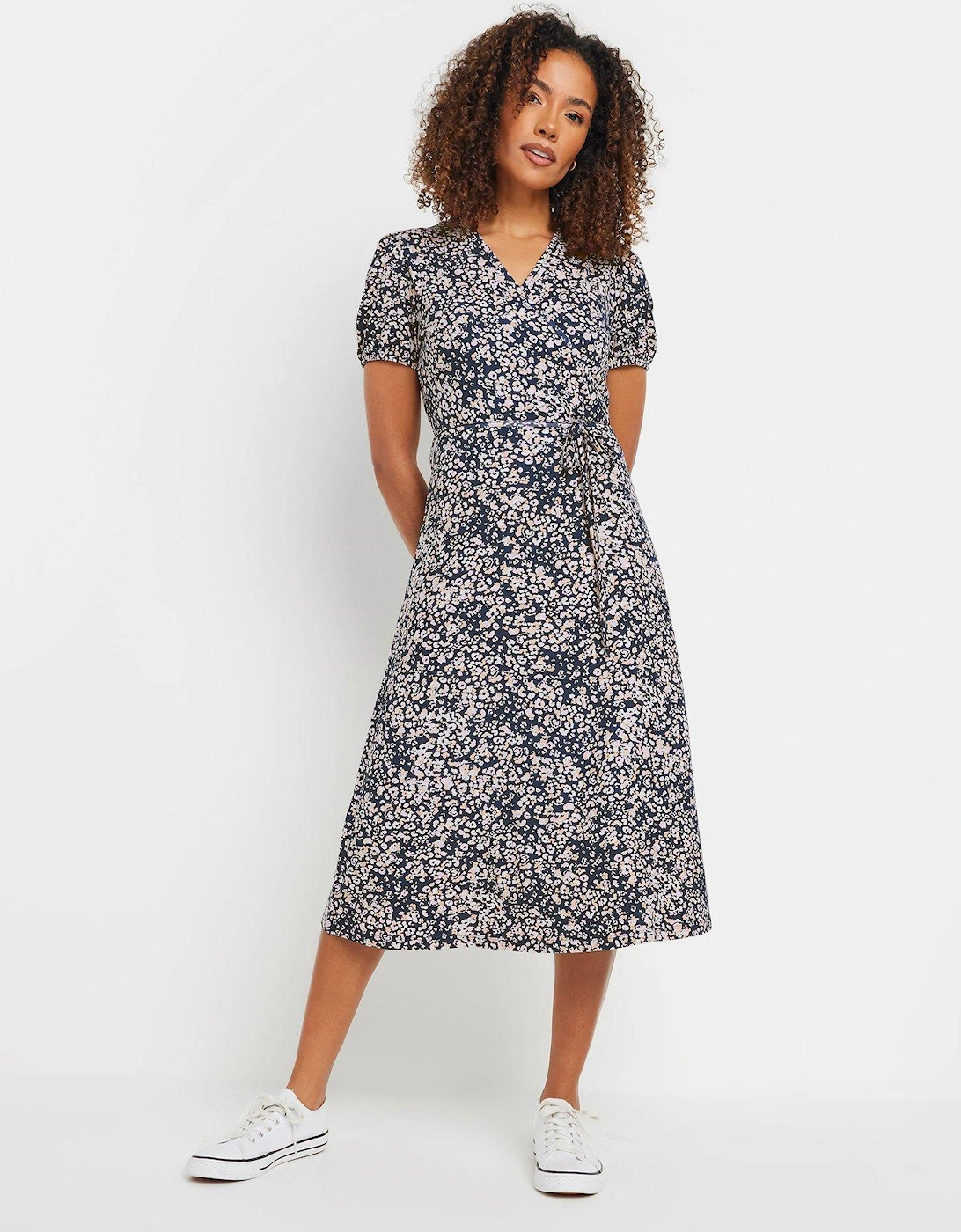 Jersey Wrap Dress - Blue, 2 of 1