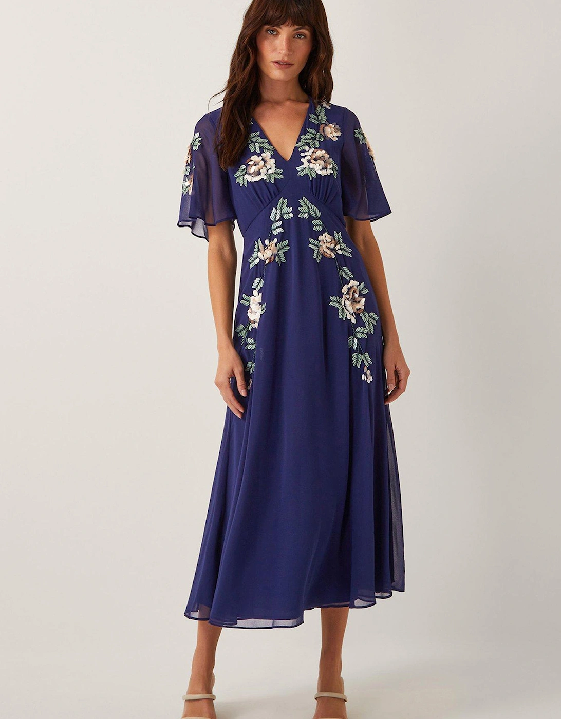 Cora Embroidered Dress - Navy, 2 of 1