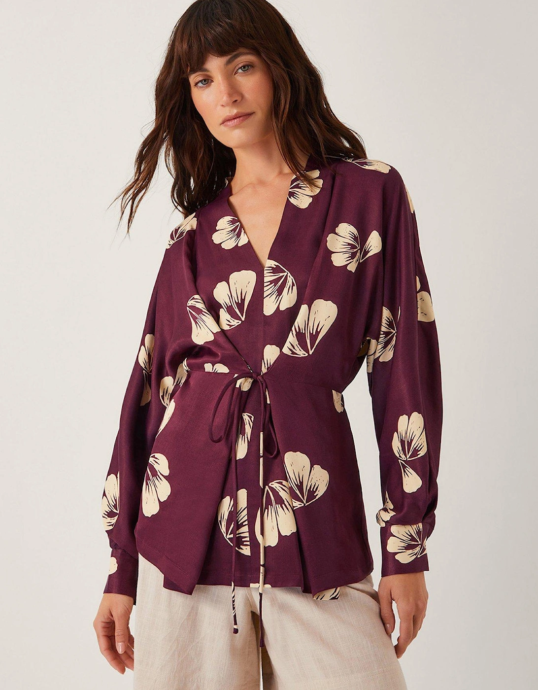 Roz Floral Top - Burgundy, 2 of 1