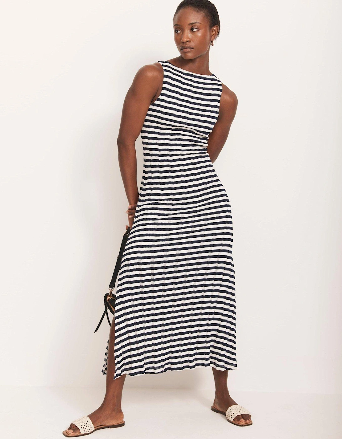 Stripe Jersey Ribbed Dress, 2 of 1