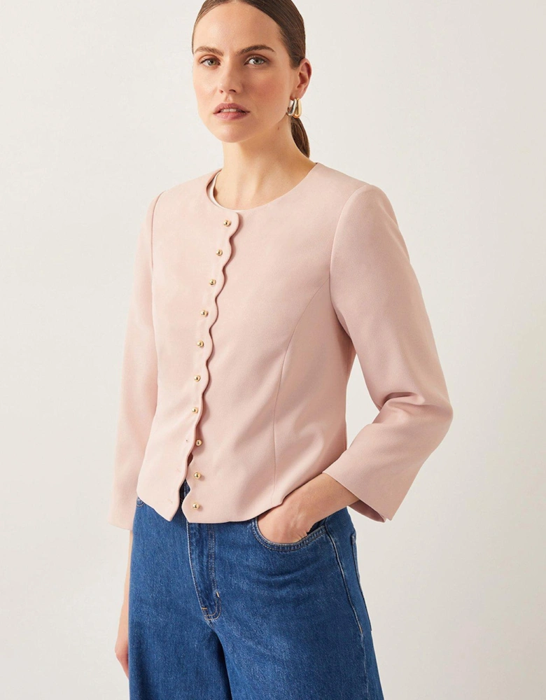 Ruth Scallop Jacket - Pink