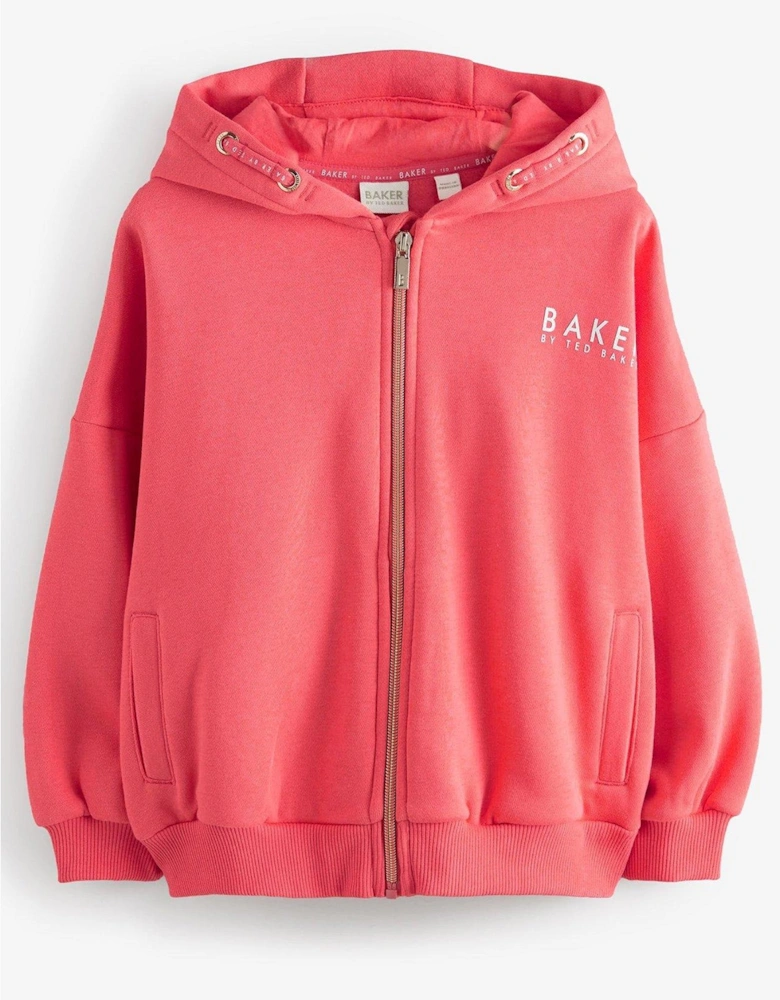Zip Up Hoodie - Pink
