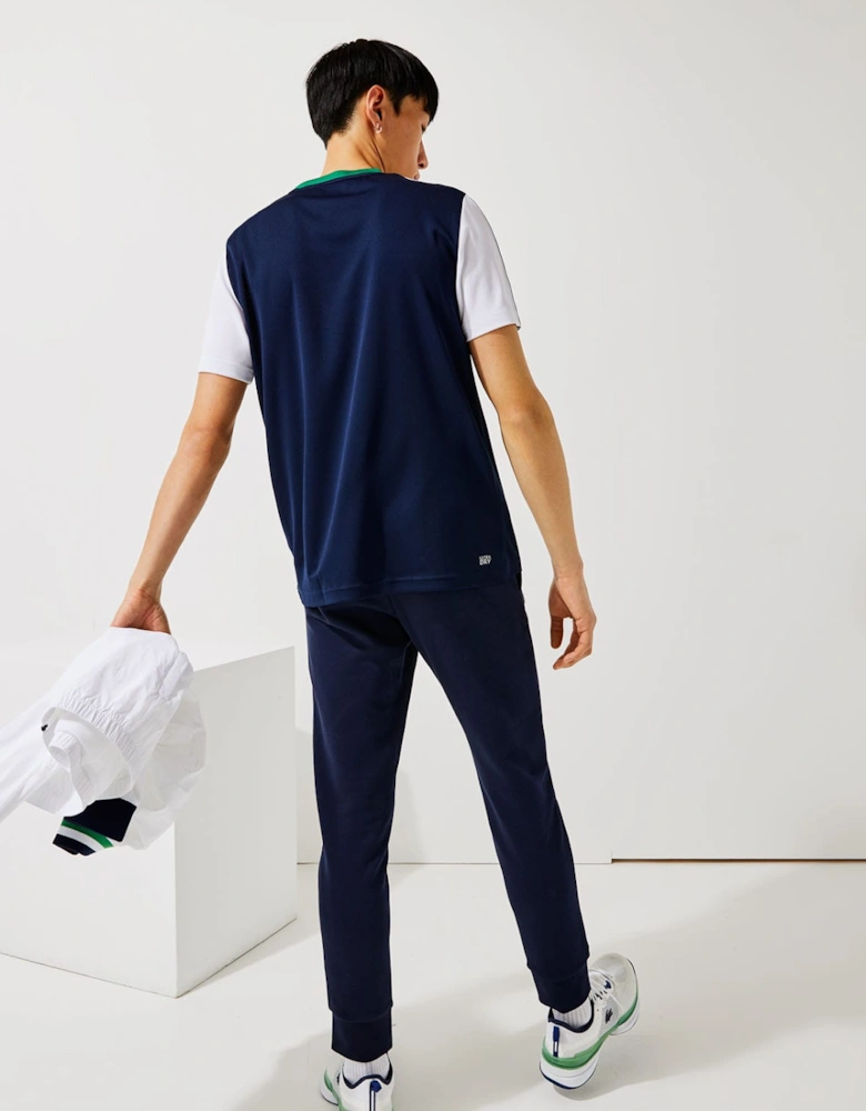 Mens Drawsting Logo Branded Jogger - Mens Sport Cotton Fleece Tennis Jog Pants