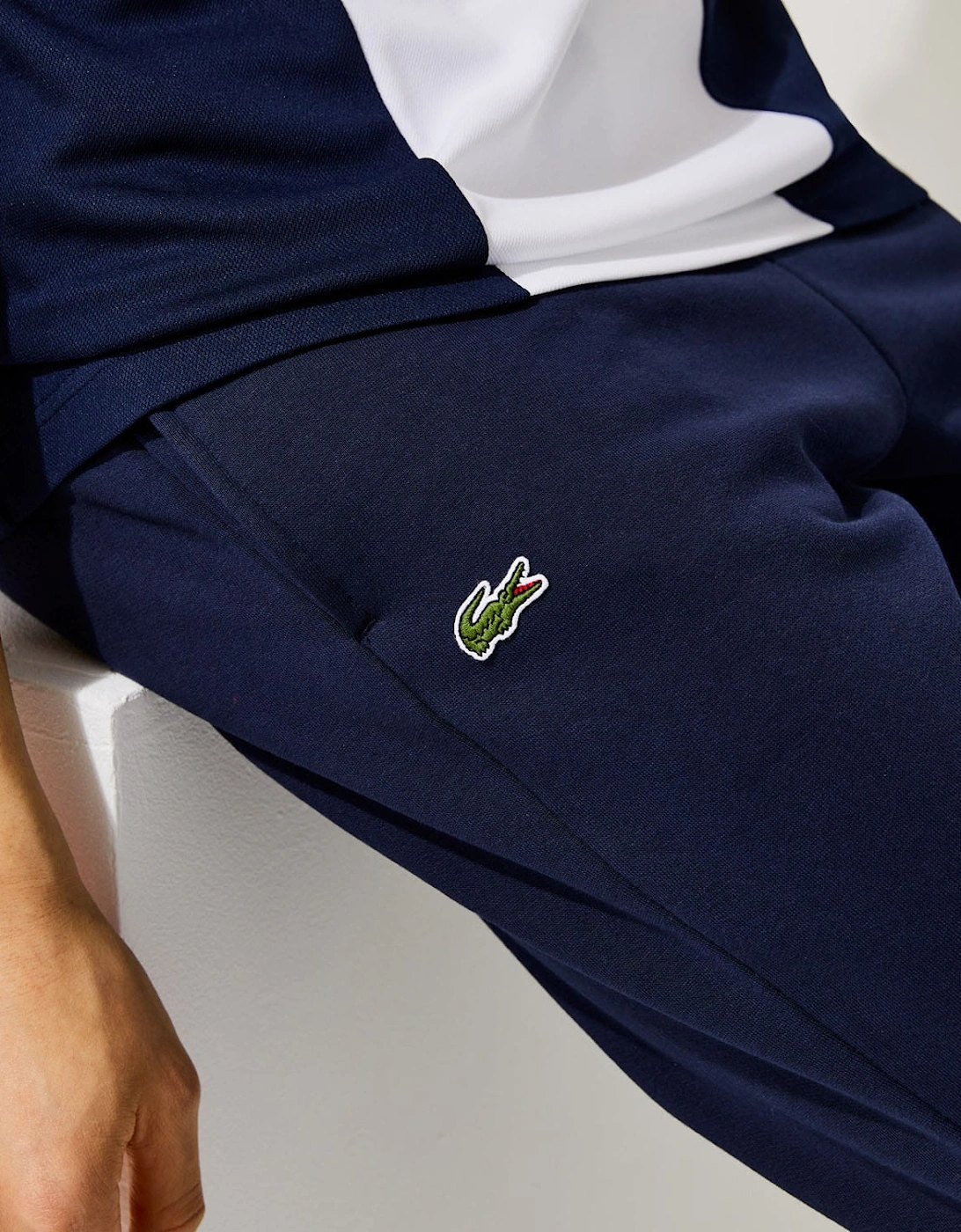 Mens Drawsting Logo Branded Jogger - Mens Sport Cotton Fleece Tennis Jog Pants