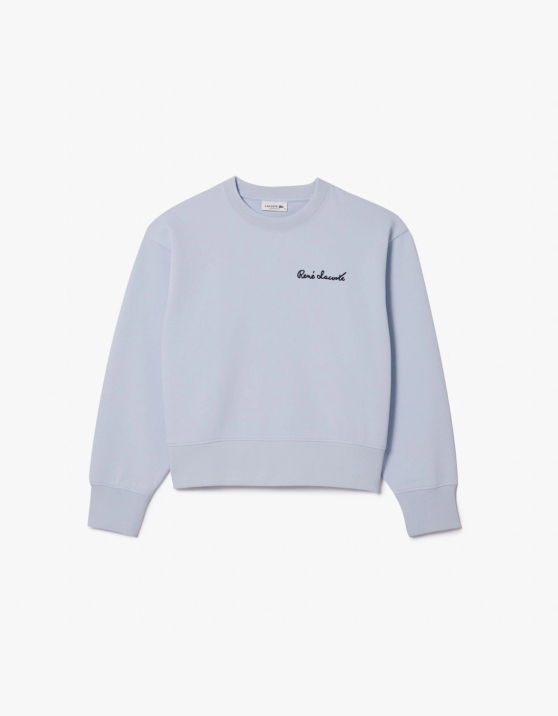 Lacoste Women's Oversized Double Face Jogger Sweatshirt - Blue - Size: 10