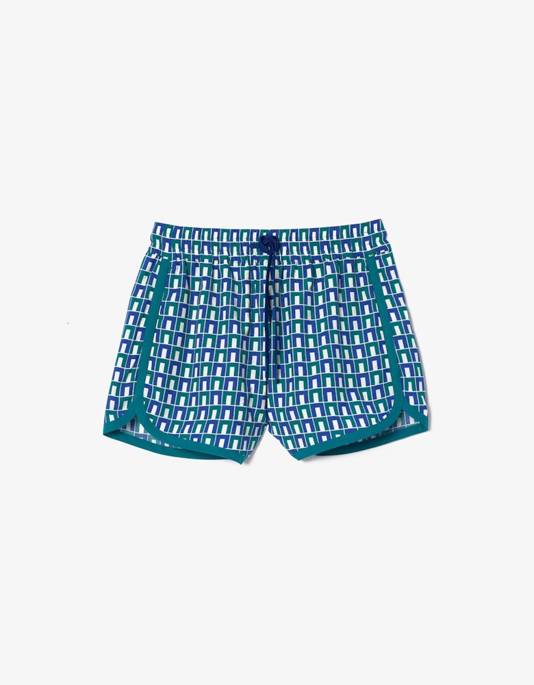Graphic Motif Draped Shorts