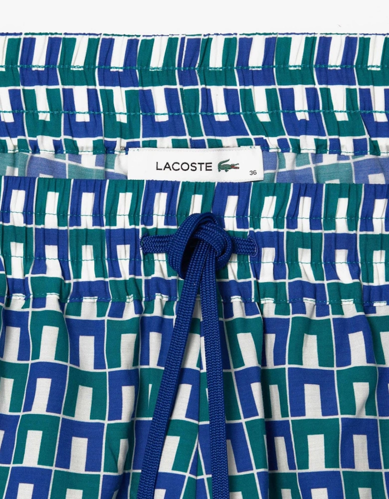 Graphic Motif Draped Shorts