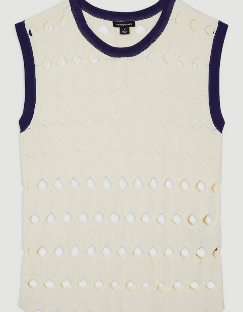 Diamond Cut Knit Vest