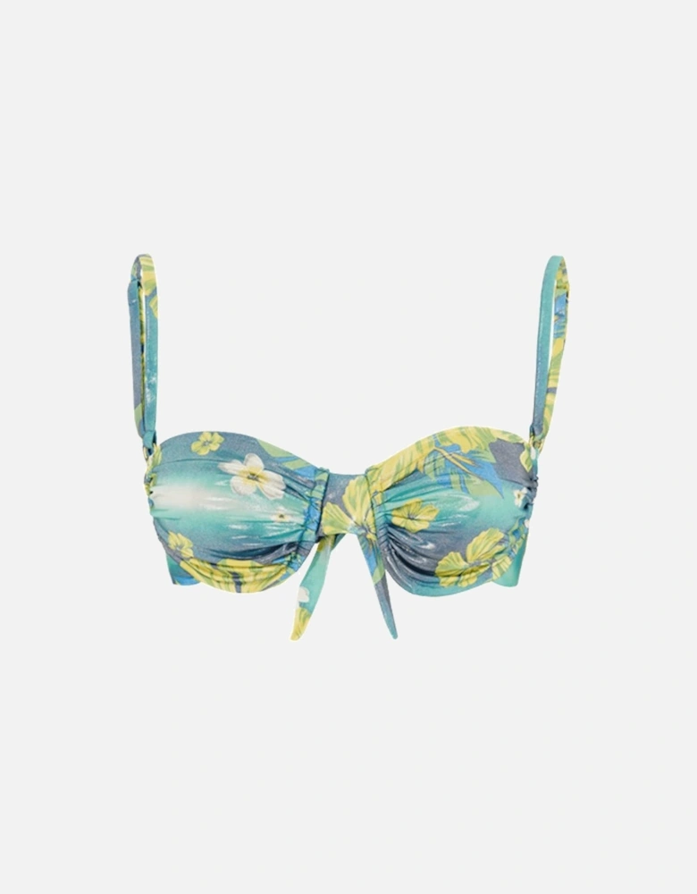 Cassia Blue Playful Print Bikini Top