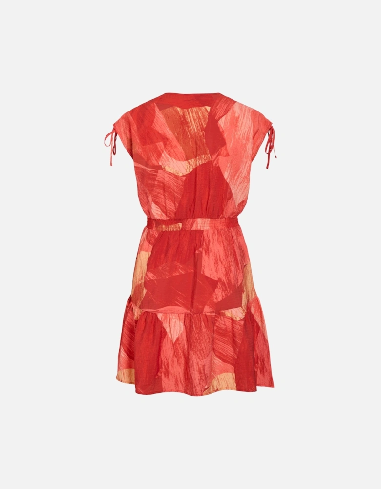 Women's Dolira Ela Long Sleeve Short Dress Aurora Red