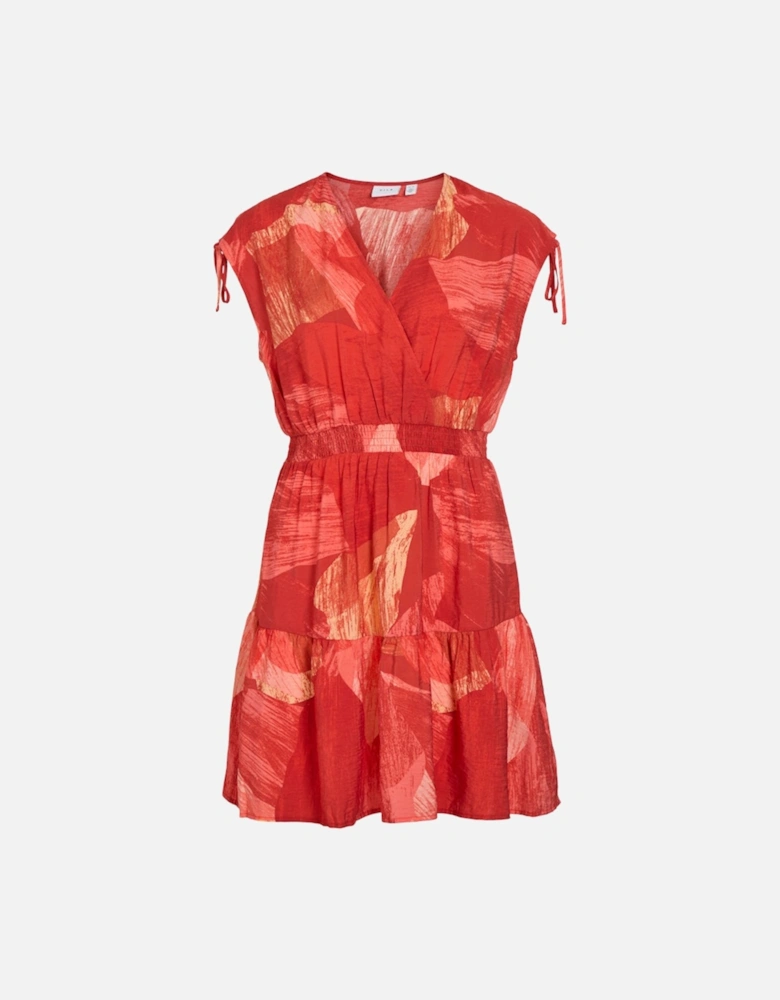 Women's Dolira Ela Long Sleeve Short Dress Aurora Red