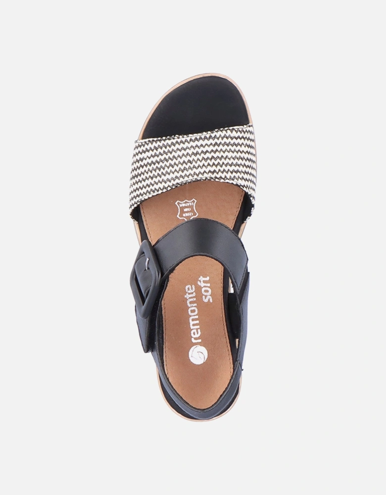 D6453-01 Women's Sandals Black/Cream