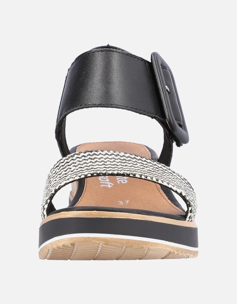 D6453-01 Women's Sandals Black/Cream