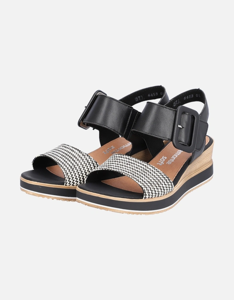 D6453-01 Women's Sandals Black/Cream