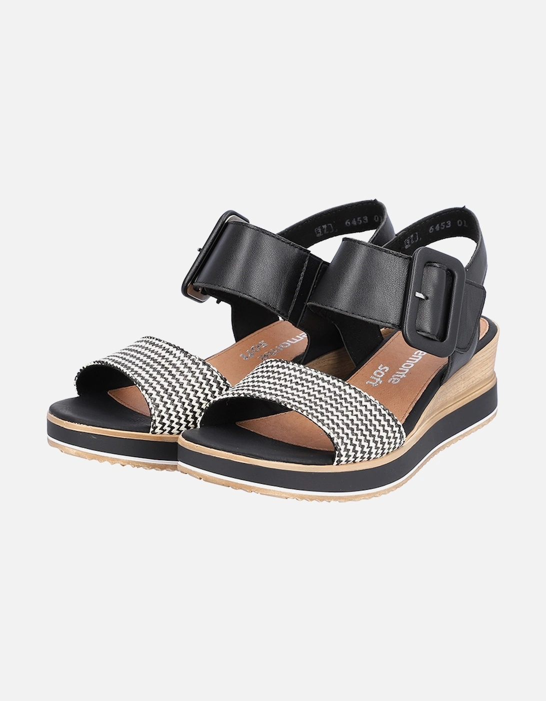D6453-01 Women's Sandals Black/Cream