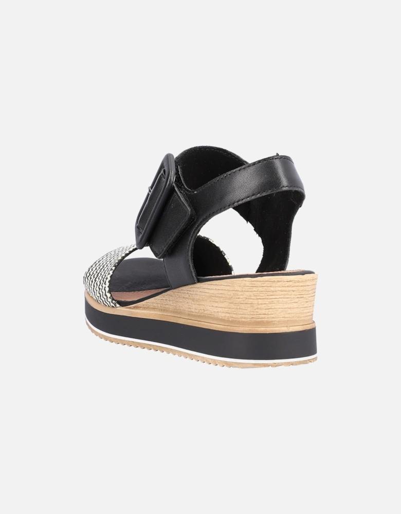 D6453-01 Women's Sandals Black/Cream