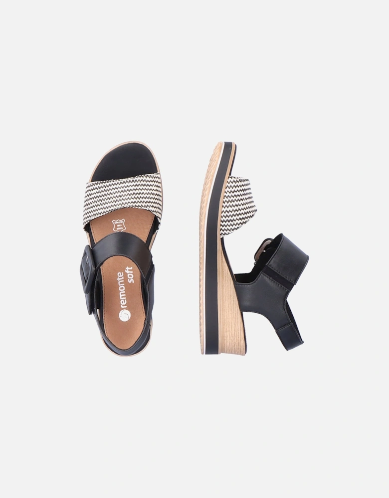 D6453-01 Women's Sandals Black/Cream