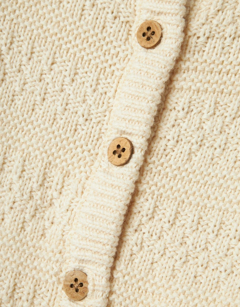 Baby Boys Knitted Cardigan - Turtledove