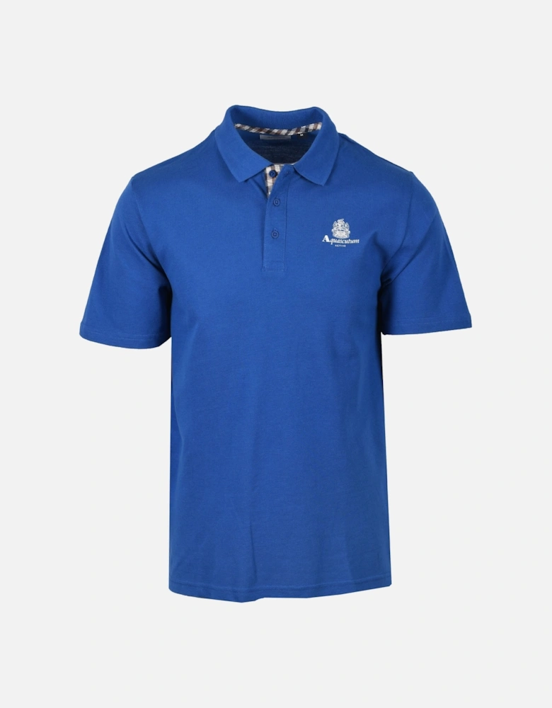 Small Logo Piquet Polo Shirt Royal Blue