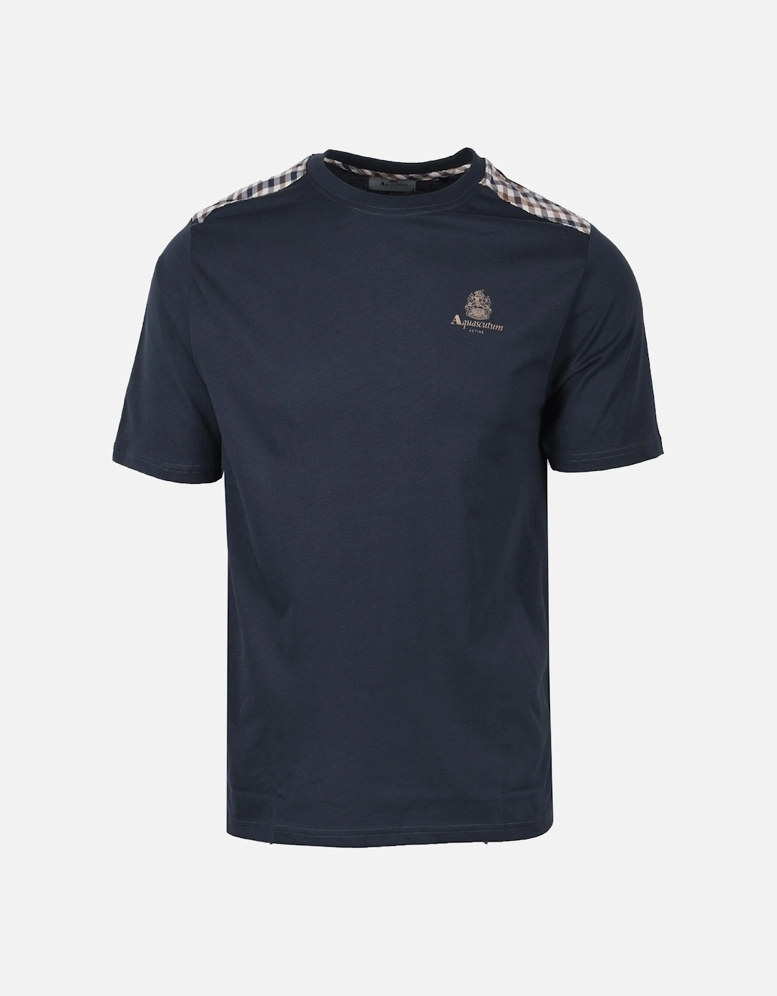 Club Check Details T-Shirt Navy, 4 of 3