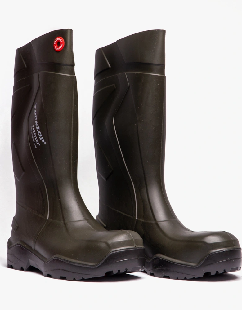 PUROFORT+ Unisex S5 Full Safety Wellington Boots Green