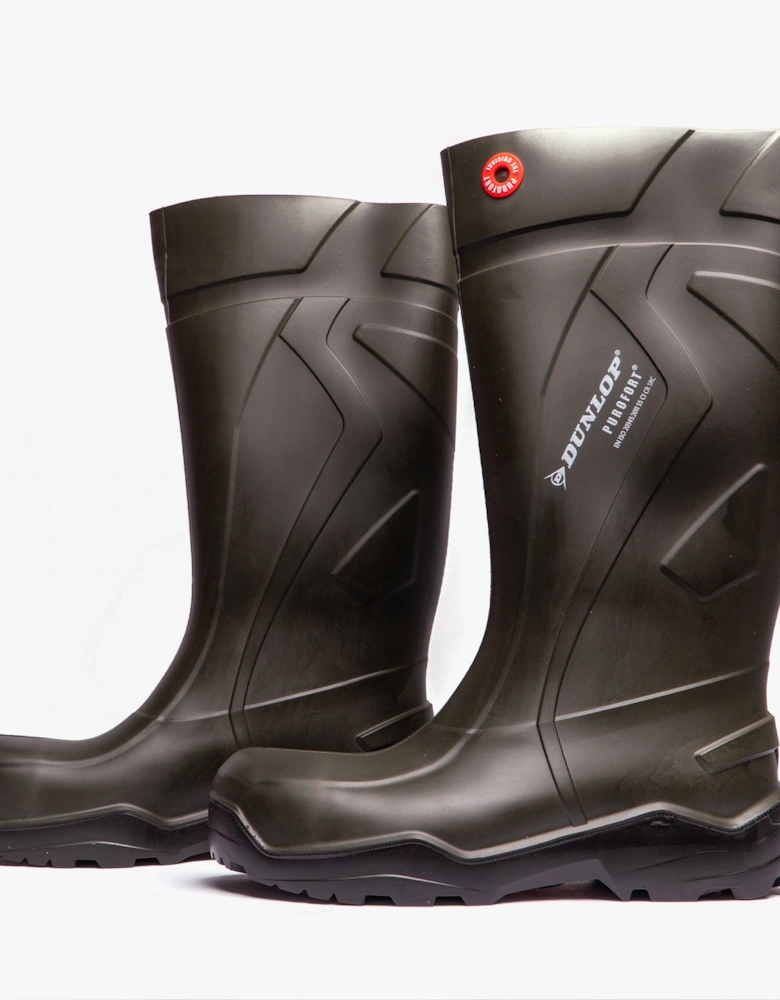 PUROFORT+ Unisex S5 Full Safety Wellington Boots Green