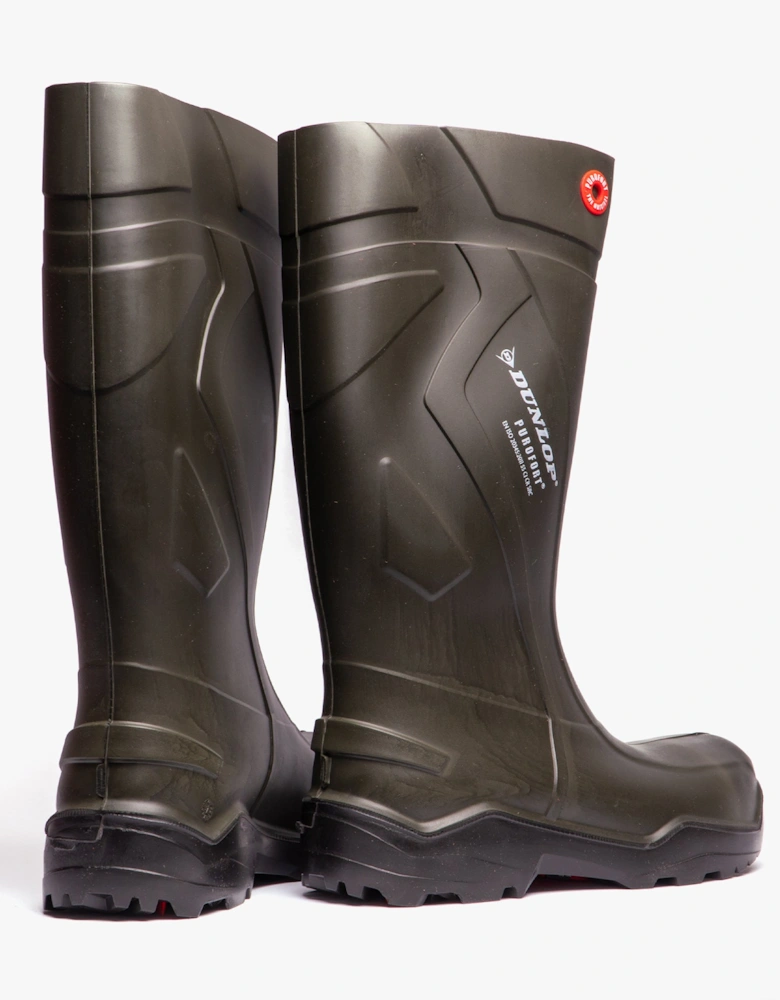 PUROFORT+ Unisex S5 Full Safety Wellington Boots Green