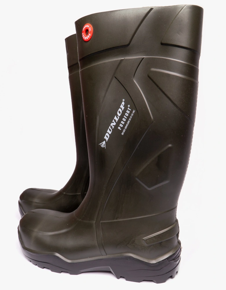 PUROFORT+ Unisex S5 Full Safety Wellington Boots Green