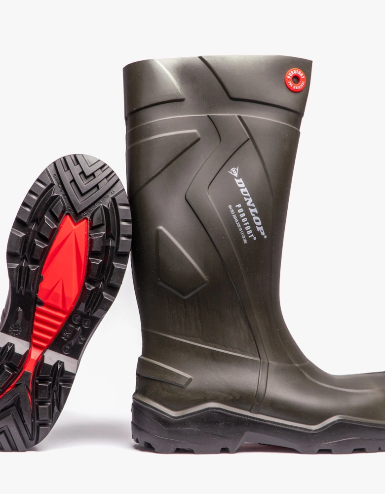 PUROFORT+ Unisex S5 Full Safety Wellington Boots Green