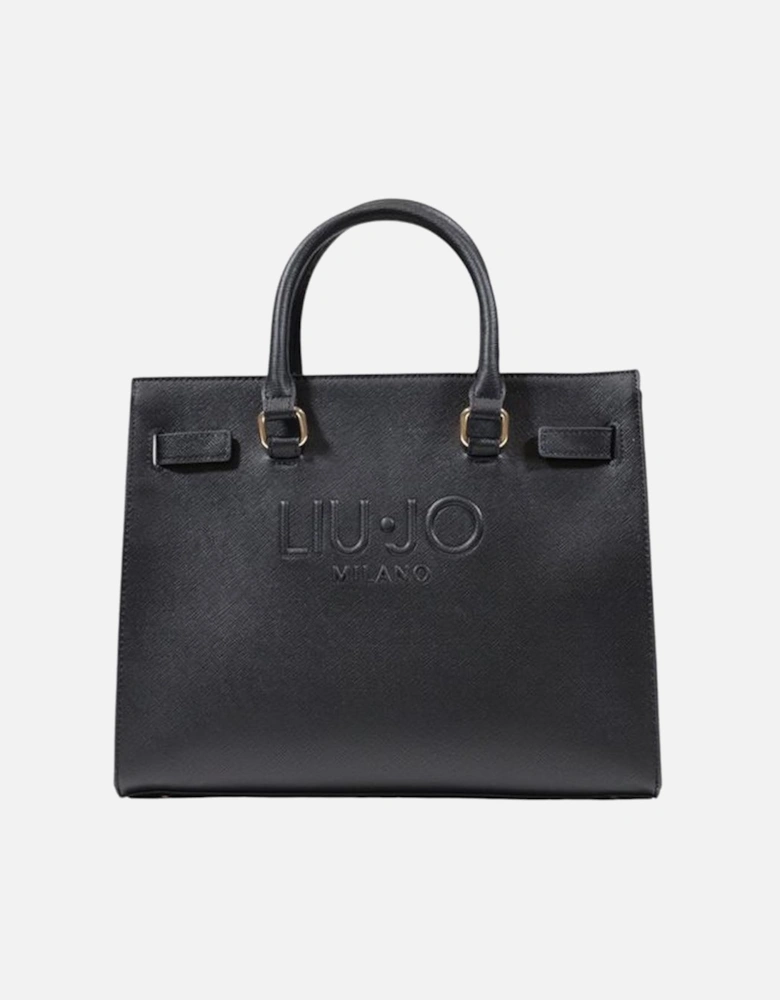 Large Tote Bag with Polyurethane Composition Women - Black Handbags